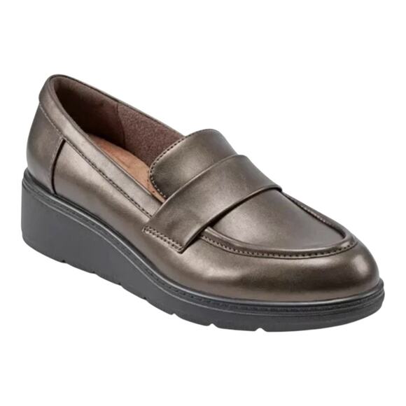 Easy Spirit Women's Tahlia Slip On Wedge Loafers Bronze Size 11 M - Picture 1 of 4